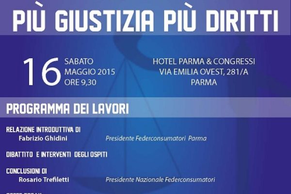 Il 16 maggio Federconsumatori Parma a congresso.