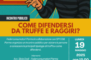 COME DIFENDERSI DA TRUFFE E RAGGIRI: il 19 maggio incontro pubblico