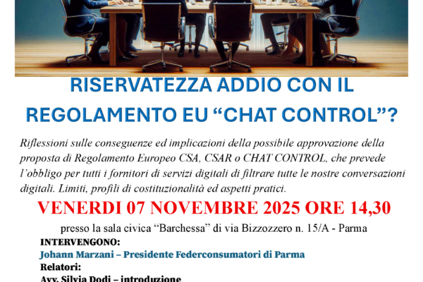 RISERVATEZZA ADDIO CON IL REGOLAMENTO EU “CHAT CONTROL”?