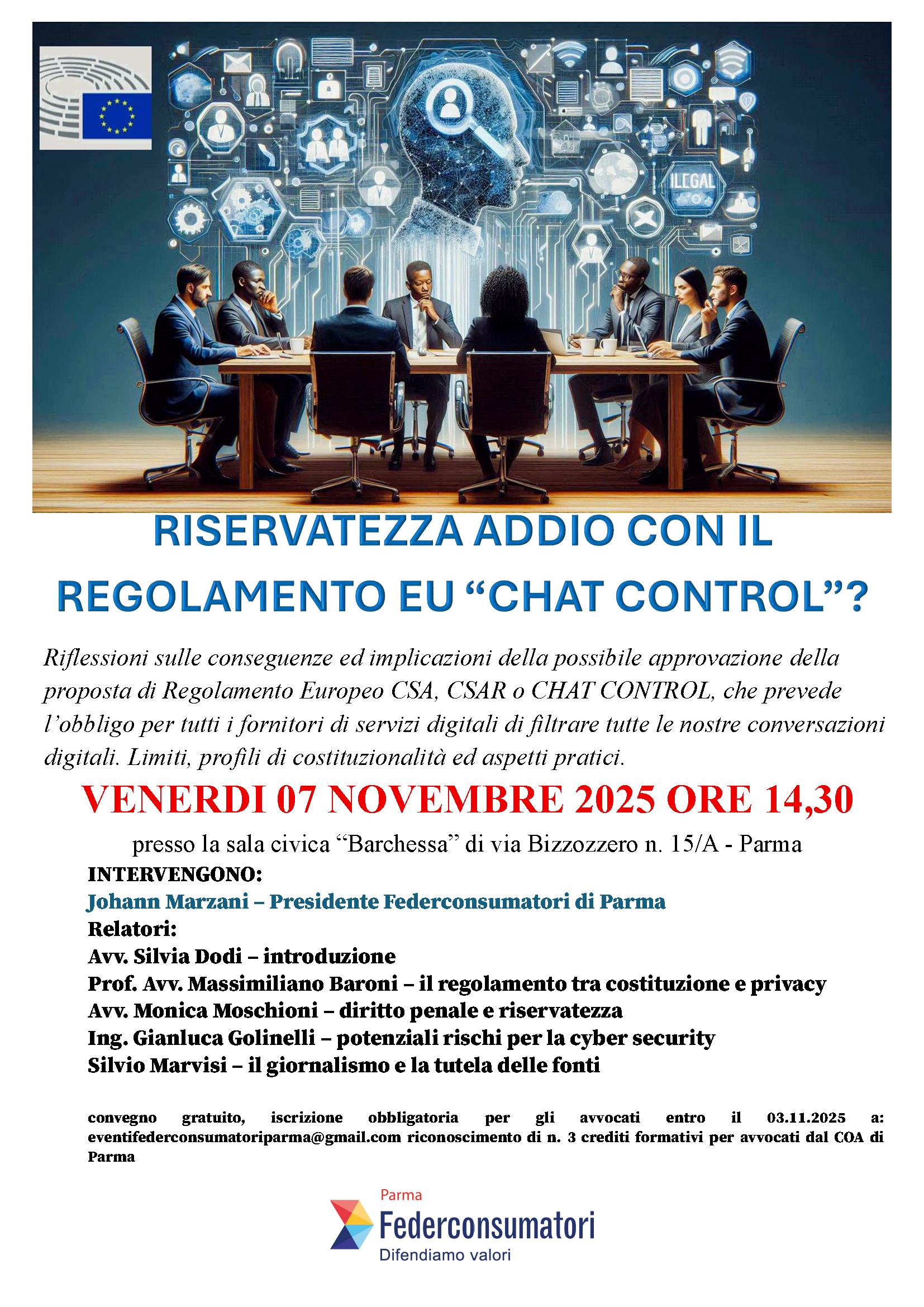 Al momento stai visualizzando RISERVATEZZA ADDIO CON IL REGOLAMENTO EU “CHAT CONTROL”?