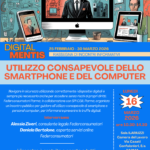 Rassegna “DigitalMentis”, il 16 marzo appuntamento dedicato all’UTILIZZO CONSAPEVOLE DELLO SMARTPHON E DEL COMPUTER