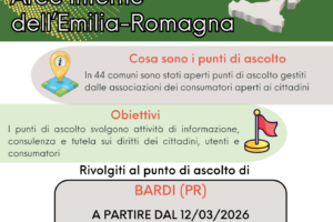 Al via a Bardi il progetto Aree Interne per informazione e consulenza ai consumatori
