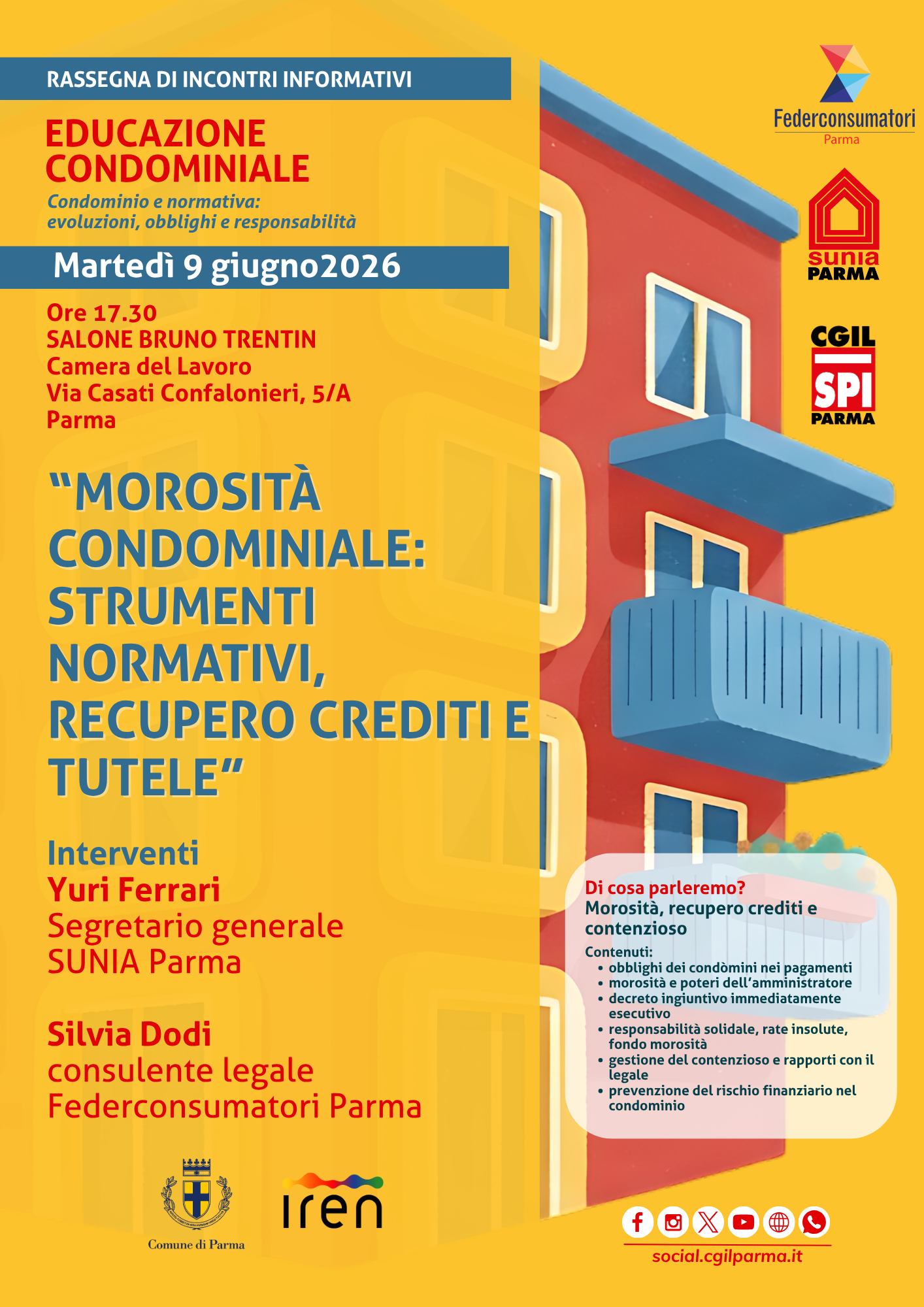 Al momento stai visualizzando “Educazione condominiale”, il 9 giugno ultimo appuntamento dedicato a morosità, recupero crediti e contenzioso